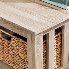 Shop for basket storage table online at target. Walker Edison Alayna Mission Style Two Tier Coffee Table With Rattan Storage Baskets 40 Inch Grey Brown Buy Online At Best Price In Uae Amazon Ae