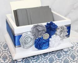 Card Box Wedding Card Box Royal Blue Card Box Cobalt Blue Wedding Royal Blue And Gray Silver White Ca Card Box Wedding Cobalt Blue Weddings Wedding Cards