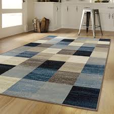Generally, an area rug that is 4 feet wide by 6 feet long is too small to place under a queen bed. Impressions Cornaga Modern Block Indoor Area Rug 6x9 Walmart Com Walmart Com