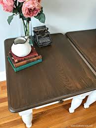 How To Apply Wood Stain For An Amazing Table Refinish Staining Wood Stained Table Staining Furniture