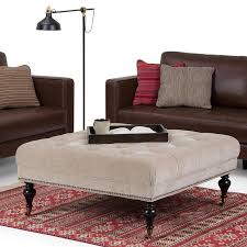 Ahern 41 9 Tufted Square Ottoman Ottoman Table Large Square Coffee Table Ottoman Coffee Table