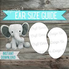 Download Humphrey The Elephant Ear Size Guides Elephant Size Guide For Etsy