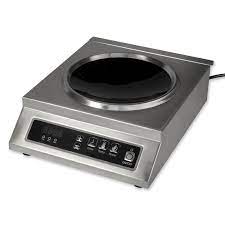 In theory a cheap pressed steel wok would work on an induction cooktop, but the contact patch for a traditional round bottomed wok would be so small it would be ineffective. Elag Semipro Wok Induction Cooker 3500 W Wok Cooker Elag