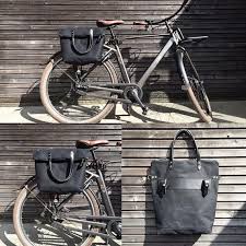 Bike Pannier Bicycle Bag In Waxed Canvas With Zipper Closure Etsy Bike Panniers Bicycle Bag Bike Accessories