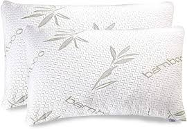 Choose from pillows that are filled with down feather, memory foam and goose down in variety of thicknesses, which are designed to support your sleeping style. Amazon Com Bamboo Pillow Shredded Memory Foam Pillow Premium Pillows For Sleeping With Washable Pillow Ca Bamboo Pillow Washable Pillow Memory Foam Pillow