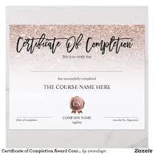 Certificate Of Completion Award Course Completion Zazzle Com In 2021 Manicurist Business Cards Certificate Of Completion Certificate