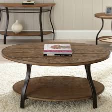 Coffee, console & end tables. Denise Oval Cocktail Table In Light Oak Finish With Metal Legs Walmart Canada