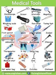 Your eye doctor will use several different pieces of equipment during your comprehensive eye exam. Medical Tools Vocabulary With Images And Flashcards Medical Supplies Ppe Partpointppe Medical Health English Vocabulary Medical Tools Learn English