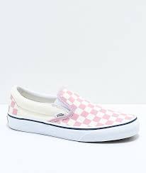 Black And White Checker Vans Slip On New Vans Slip On Zephyr Pink White Checkered Skate Shoes Men S Sz 9 5 Pink Vans Vans Slip On Girls Shoes
