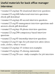 Also, find samples of resume writing guidelines on the value and success of a resume is counted by the way and techniques adopted in the writing process. Top 8 Back Office Manager Resume Samples