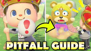 How To Get Pitfalls Easy In Animal Crossing New Horizons Youtube Animal Crossing Animals Mario Characters