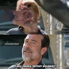 Easy peasy lemon squeezy is a rhyming expression meaning simple or undemanding, which is often used in image macro captions circulated within ironic meme communities online. Pin By Gina Brothers On Twd Instagram Posts The Walking Dead Instagram