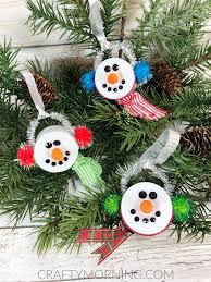 Xmas diy cork ornaments snowman face printable. Tea Light Snowmen Ornaments Crafty Morning