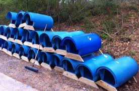 This dog house is perfect for any size dog. Why Blue Barrels