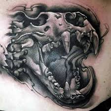 Koh phi phi skull tattoo on half sleeve. 60 Lion Skull Tattoo Designs For Men Big Cat Ink Ideas
