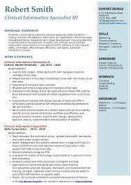 The ultimate job interview preparation guide. Clinical Informatics Specialist Resume Samples Qwikresume