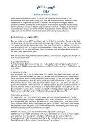Was im schreiben selber nicht rübergebracht werden konnte, sollte spätestens hier dann auch wirklich stehen. Der Lebenslauf Auf Englisch Tipps Und Hinweise European Hotel