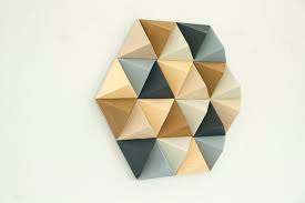 Solid acacia wood frame in an acorn finish. Wood Wall Art Geometric Hexagon Mid Century Wall Art Sale Unique Wood Art By Kasia Mc Art Art Glamour