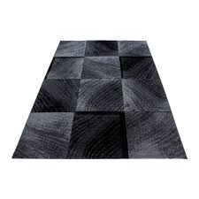 Die perfekte form war immer ein symbol des himmelskörpers, des universums und der ewigkeit. Teppich Designer Modern Wohnzimmer Karo Design Meliert Grau Schwarz Oeko Tex Sfhs Org