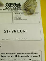 Insgesamt schenkt dir dieser gutschein einen rabatt von 30 prozent. Gutschein Matratzen Concord In Nordrhein Westfalen Solingen Ebay Kleinanzeigen