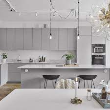 I Was Certain I Wanted White But Now I M Thinking Light Grey Cabinetry For My Next K Light Grey Kitchen Cabinets Kitchen Cabinet Design Modern Kitchen Cabinets