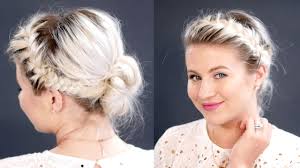 So no matter how long (or short) your hair is or what type of texture you have, you, too, can learn how to do a messy bun. French Braids Messy Bun For Short Hair Milabu Youtube