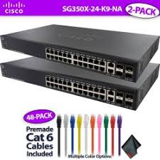 Power your video cameras, pos devices, card scanners and wireless access points with intelligent switching designed to maximize speed. Deals On Cisco Sg350x 24p 24 Port Gigabit Poe Stackable Managed Switch 2 Pack 48 X 6 Inch Cat6 Cables Green Compare Prices Shop Online Pricecheck
