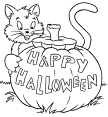 While your special bond lets you understand each other to a certa. Happy Halloween Coloring Pages Cat And Pumpkin Coloring4free Coloring4free Com