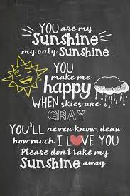 The words of the sweet song you are my sunshine are illustrated using pointed pen and ink, along with transparent warm hues to create a charming image. You Are My Sunshine Free Chalkboard Printable Sunshine Quotes You Are My Sunshine My Sunshine