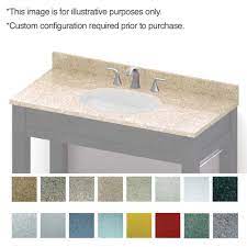 For vanity sizes 49 wide and wider, you have the option of adding a second sink. Best Bathroom Vanity Tops The Home Depot