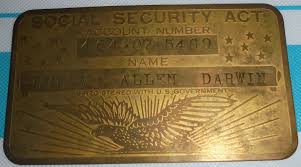 Find out the process for obtaining a replacement social security card. 1940 S 1950 S Metal Plated Social Security Card Old Style Government Item Antique Price Guide Details Page