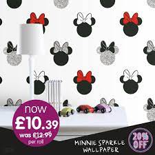 B M Stores On Twitter Our Minnie Mouse Sparkle Wallpaper Is A Real Show Stealer It S One Of Our Most Popular Designs For This Weekend Only You Can Even Get An Extra 20 Off