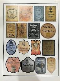 This collection of labels is for you to apply to your own bottles. 16 Stickers 2 Tall Halloween Potion Bottle Label Apothecary Harry Potter Dragon 7 00 Picclick
