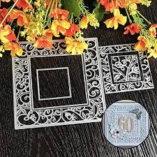 If a picture paints a thousand words.then how many more can a video produce? Shengyuze 1 Set Silver Dies Card Crafting From China Square Frame Metal Cutting Dies For Card Making Clearances Diy Dies Cut Scrapbooking Album Cards Background Stencil Buy Online In Bermuda At Bermuda Desertcart Com