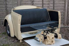 Vw Beetle Sofa And Coffee Table Car Part Furniture Automotive Furniture Automotive Decor