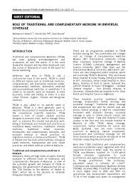 Publons users have indicated that they sit on medical journal of malaysia's editorial board but we are unable to verify these claims. Guest Editorial 0 Alternative Medicine Chronic Condition