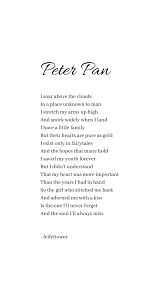 Peter Pan Feifeltower English Love Quotes Classic Poems Quotes
