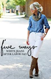 Hi Sugarplum 5 Ways White Jeans After Labor Day How To Wear White Jeans White Jeans Winter White Jeans Spring