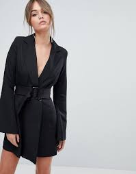 Boohoo Flare Sleeve Tailored Blazer Dress Black Fashion High Fashion Dresses Latest Fashion Clothes