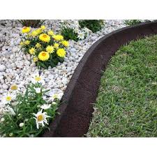 Ecoborder no dig landscape edging. Ecoborder 4 Ft Brown Rubber Curb Landscape Edging 4 Pack Curb Brn 4pk The Home Depot