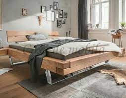 Wenn sie den natürlichen charakter des jeweiligen holzes so pur und unverfälscht wie möglich genießen wollen, sind sie mit einem bett aus massivholz in geölter oder gelaugter qualität bestens beraten. Massivholz Schwebebett Wildeiche Geolt Balkenbett Holz Bett Gestell Doppelbett Ebay