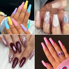 One of the accent nails is covered in sparkling crystals. 65 Best Coffin Nails Short Long Coffin Shaped Nail Designs For 2021