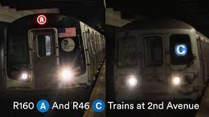 The doors will also be eight inches wider than other subway. R160 A And R46 C Trains At 2nd Avenue Youtube