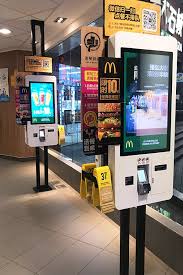 Mcdonalds Restaurant 27 Inch Touch Screen Self Service Payment Kiosk With Thermal Printer Fast Fud
