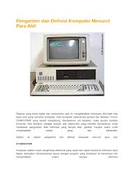 Maybe you would like to learn more about one of these? Pengertian Dan Definisi Komputer Menurut Para Ahli Docx