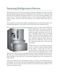 The clean lines and modern form blend beautifully into your kitchen, while the fingerprint resistant finish withstands everyday smudges. Calameo Samsung Refrigerators Review