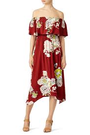 Astr Red Rust Floral Off Shoulder Dress Off Shoulder Dress Fashion Dress Party Shoulder Dress