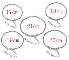 To help you order the correct size bracelet: Doreenbeads Retail Mixed Size Silver Tone Lobster Clasp Snake Chain Bracelets Fit European Charm 17cm 21cm Sold Per Pack Of 20 Charms Fit Pandora Bracelets Bracelet Charms Cheapcharm Bracelet Kit Aliexpress