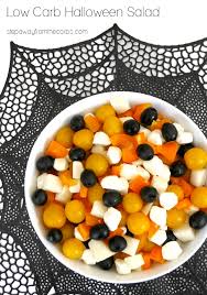 Marinated mozzarella eyeballs (from divine dinner party) ingredients: Low Carb Halloween Salad Step Away From The Carbs