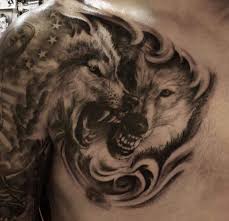 Black And Grey Wolf Drawing Black And Grey Wolf Wolf Tattoos Wolf Tattoo Design Tattoos For Guys